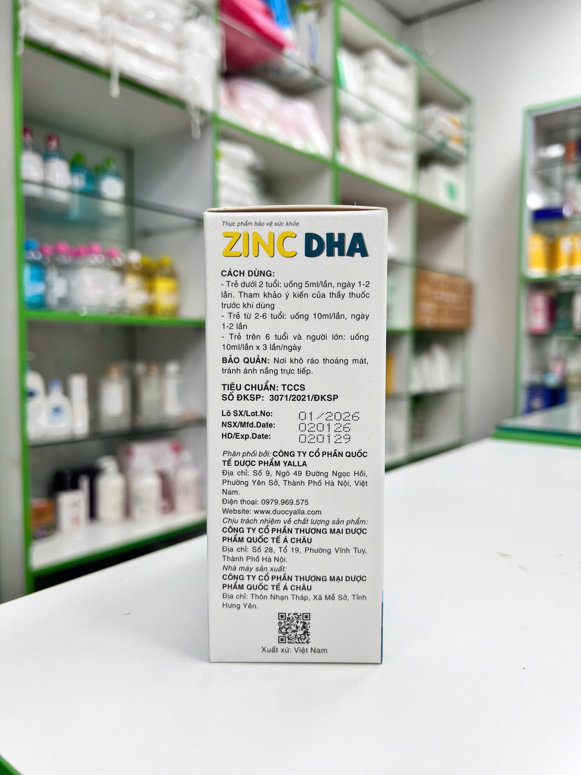 Thực Phẩm Bảo Vệ Sức Khoẻ ZinC DHA — chi tiết nhãn và thông tin cần kiểm tra